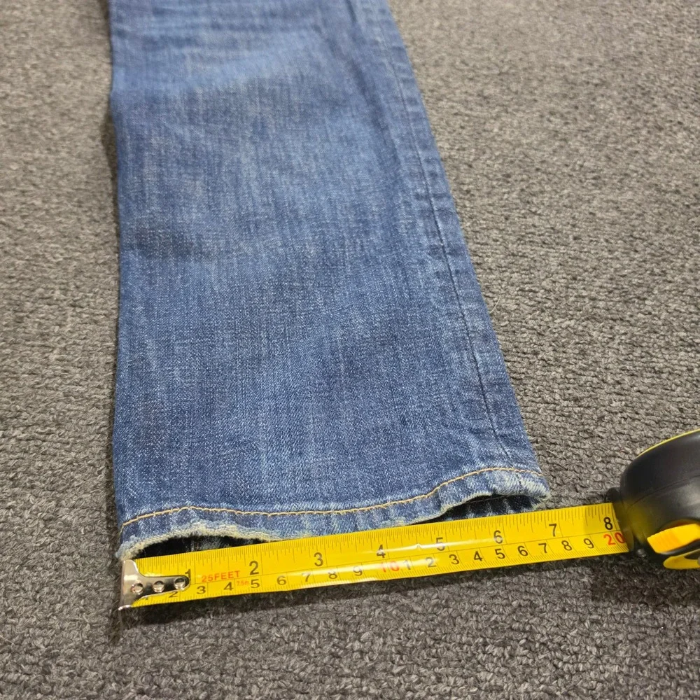 Abercrombie & Fitch Skinny Jeans Mens 32x32 Blue Denim Button Fly Distressed